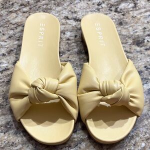 Esprit Women's Yellow Knot Slide Sandals